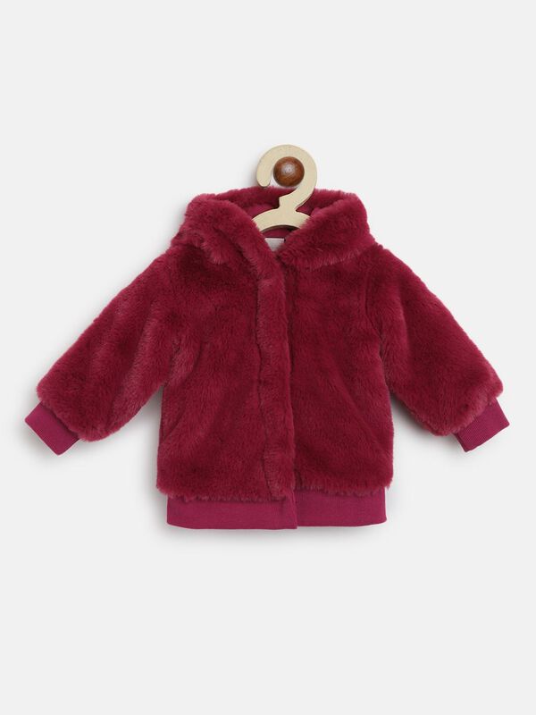 Hooded Faux Fur Cardigan image number 0